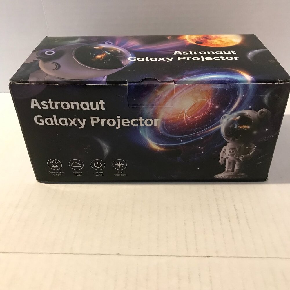Astronaut Galaxy Projector 10" Projects Nebula Designs or Stars 8 Colors Remote
